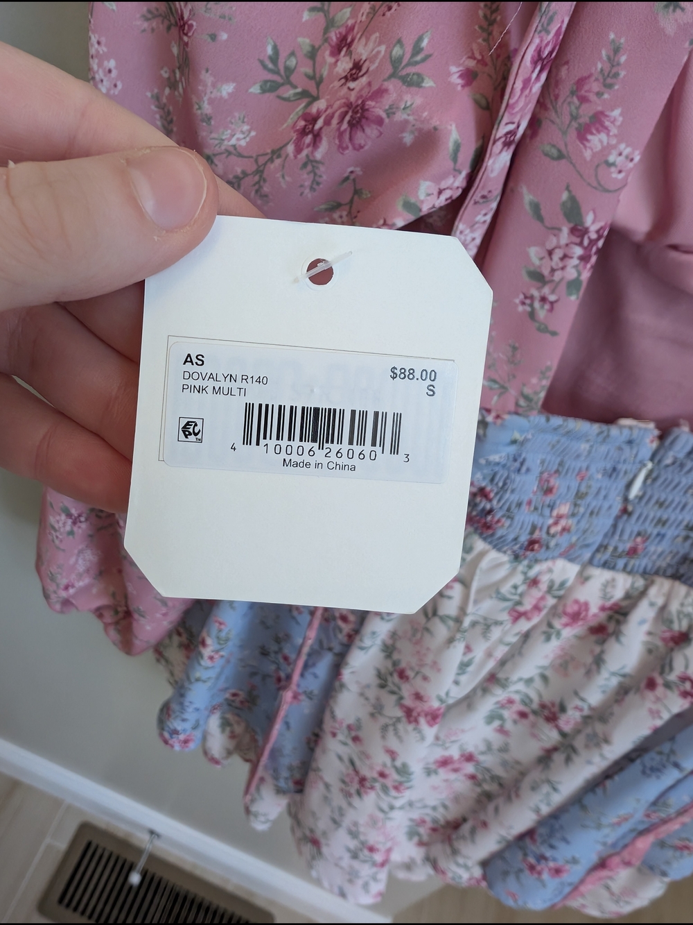 Altar'd State Pink Blue Floral Romper - Picture 3 of 4